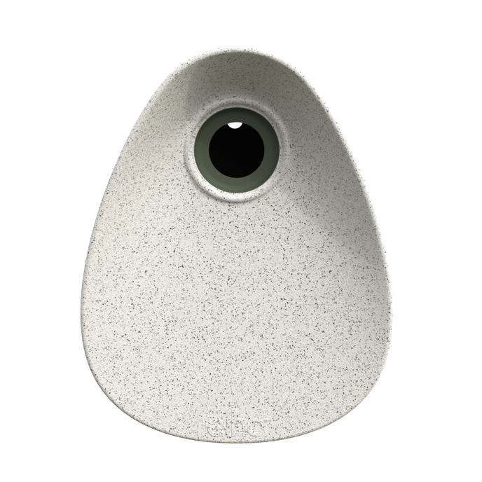 essential bird house 18cm fibrous grey